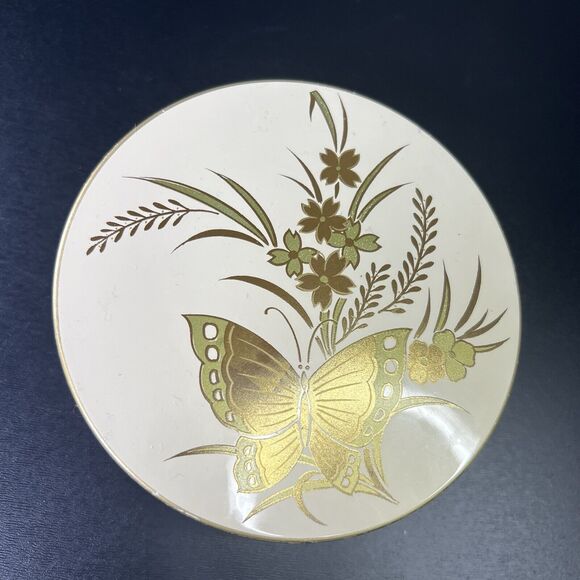 Otagiri Japan Cho-Cho Gold Vintage Butterfly Lacquerware Coaster Set - Picture 2 of 16